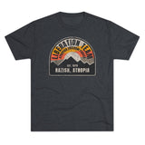 Distressed Atropian Liberation Team Badge Triblend Athletic Shirt T-Shirt Printify Tri-Blend Vintage Navy S 