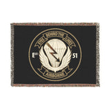 E Company 51st LRS Insignia Woven Blanket Home Decor Printify Artwork 52'' × 37'' 