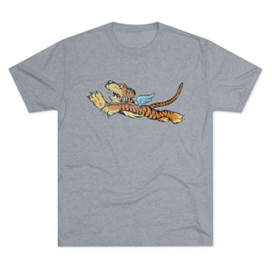 Flying Tigers WWII Insignia Triblend Athletic Shirt T-Shirt Printify S Tri-Blend Premium Heather 