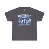 Fort Liberty Alcoholic Athletes - Unisex Heavy Cotton Tee T-Shirt Printify Charcoal S 