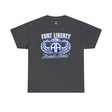 Fort Liberty Alcoholic Athletes - Unisex Heavy Cotton Tee T-Shirt Printify Dark Heather S 