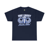 Fort Liberty Alcoholic Athletes - Unisex Heavy Cotton Tee T-Shirt Printify Navy S 