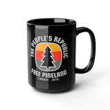 Free Pineland Camping Badge 15oz Black Mug Mug Printify 15oz 