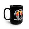 Free Pineland Camping Badge 15oz Black Mug Mug Printify 