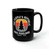 Free Pineland Camping Badge 15oz Black Mug Mug Printify 