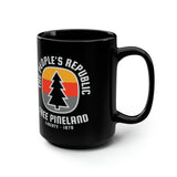 Free Pineland Camping Badge 15oz Black Mug Mug Printify 