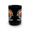 Free Pineland Camping Badge 15oz Black Mug Mug Printify 