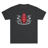 FSSF Distressed Insignia - Triblend Athletic Shirt T-Shirt Printify S Tri-Blend Vintage Black 