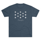George Washington Flag Triblend Athletic Shirt T-Shirt Printify Tri-Blend Indigo M 