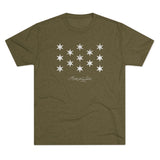 George Washington Flag Triblend Athletic Shirt T-Shirt Printify Tri-Blend Military Green M 