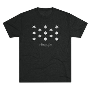 George Washington Flag Triblend Athletic Shirt T-Shirt Printify Tri-Blend Vintage Black M 