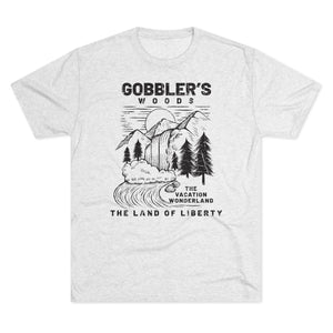 Gobbler's Woods Triblend Athletic Shirt T-Shirt Printify S Tri-Blend Heather White 