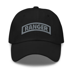 Grey Ranger Tab Embroidered Hat Hat American Marauder Black 