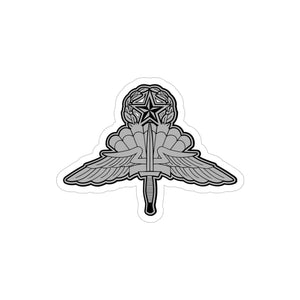 HALO Jumpmaster Wings Indoor Outdoor Sticker Paper products Printify 5" × 5" Die-Cut Transparent
