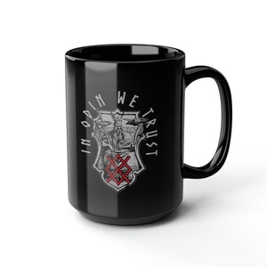 In ODIN We Trust 15oz Black Mug Mug Printify 15oz 