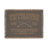 Infantry University Fort Benning Woven Blanket Home Decor Printify 
