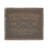 Infantry University Fort Benning Woven Blanket Home Decor Printify 