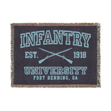 Infantry University Fort Benning Woven Blanket Home Decor Printify Artwork 52'' × 37'' 