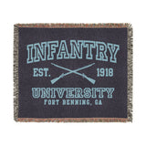 Infantry University Fort Benning Woven Blanket Home Decor Printify Artwork 60" × 50" 