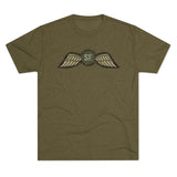 Jedburgh Distressed Wings OD EDITION Triblend Shirt T-Shirt Printify Tri-Blend Military Green S 