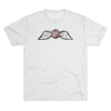 Jedburgh Distressed Wings Triblend Shirt T-Shirt Printify Tri-Blend Heather White S 