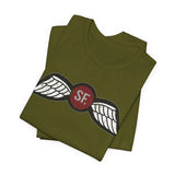 Jedburgh (OSS) Distressed Wing Insignia - Athletic Fit Team Shirt T-Shirt Printify 