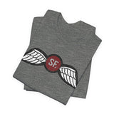 Jedburgh (OSS) Distressed Wing Insignia - Athletic Fit Team Shirt T-Shirt Printify 