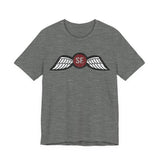 Jedburgh (OSS) Distressed Wing Insignia - Athletic Fit Team Shirt T-Shirt Printify Deep Heather M 