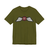 Jedburgh (OSS) Distressed Wing Insignia - Athletic Fit Team Shirt T-Shirt Printify Olive M 