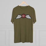 Jedburgh (OSS) Distressed Wings Insignia Triblend Shirt T-Shirt Printify 