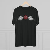 Jedburgh (OSS) Distressed Wings Insignia Triblend Shirt T-Shirt Printify 
