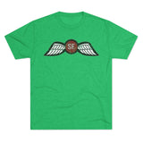 Jedburgh (OSS) Distressed Wings Insignia Triblend Shirt T-Shirt Printify Tri-Blend Envy S 