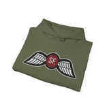 Jedburgh Wings (OSS) Insignia WWII Unisex Heavy Blend™ Hooded Sweatshirt Hoodie Printify 