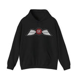 Jedburgh Wings (OSS) Insignia WWII Unisex Heavy Blend™ Hooded Sweatshirt Hoodie Printify Black M 
