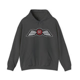Jedburgh Wings (OSS) Insignia WWII Unisex Heavy Blend™ Hooded Sweatshirt Hoodie Printify Dark Heather M 