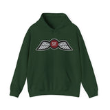 Jedburgh Wings (OSS) Insignia WWII Unisex Heavy Blend™ Hooded Sweatshirt Hoodie Printify Forest Green M 