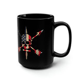 Nous Defions American Flag Black Mug Mug Printify 15oz 
