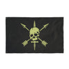Nous Defions Bright Green Logo Double-Sided Flag - 36 x 60 Home Decor Printify 36'' × 60'' 
