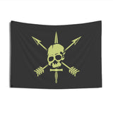 Nous Defions Bright Green Logo Double-Sided Flag - 36 x 60 Home Decor Printify 