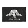 ODA 5324 Black and White Insignia Double-Sided Flag - 36 x 60 Home Decor Printify 36'' × 60'' 