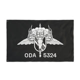 ODA 5324 Black and White Insignia Double-Sided Flag - 36 x 60 Home Decor Printify 36'' × 60'' 