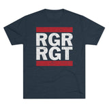 Old School 75th Ranger Regiment Triblend Athletic Shirt T-Shirt Printify M Tri-Blend Vintage Navy 