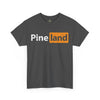 Pineland Black and Orange Logo Standard Fit Cotton Shirt T-Shirt Printify 