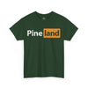 Pineland Black and Orange Logo Standard Fit Cotton Shirt T-Shirt Printify 