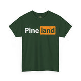 Pineland Black and Orange Logo Standard Fit Cotton Shirt T-Shirt Printify 