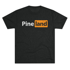 Pineland Black and Orange Logo Triblend Athletic Shirt T-Shirt Printify Tri-Blend Vintage Black M 