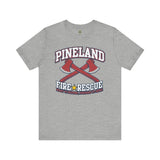 Pineland Fire and Rescue Front Print Athletic Fit Short Sleeve Tee T-Shirt Printify Athletic Heather S 