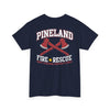 Pineland Fire and Rescue Left Chest and Full Back Print Standard Fit Cotton Shirt T-Shirt Printify 