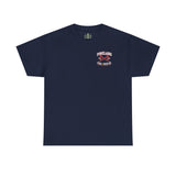 Pineland Fire and Rescue Left Chest and Full Back Print Standard Fit Cotton Shirt T-Shirt Printify Navy S 