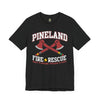Pineland Fire Department Front Print Athletic Fit Short Sleeve Tee T-Shirt Printify 